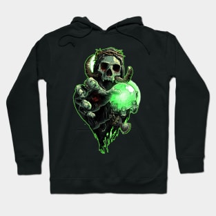 Green Graffiti Skull Hoodie